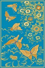 Разноцветный круглый ковер детский FRYZ-N Nesi light blue