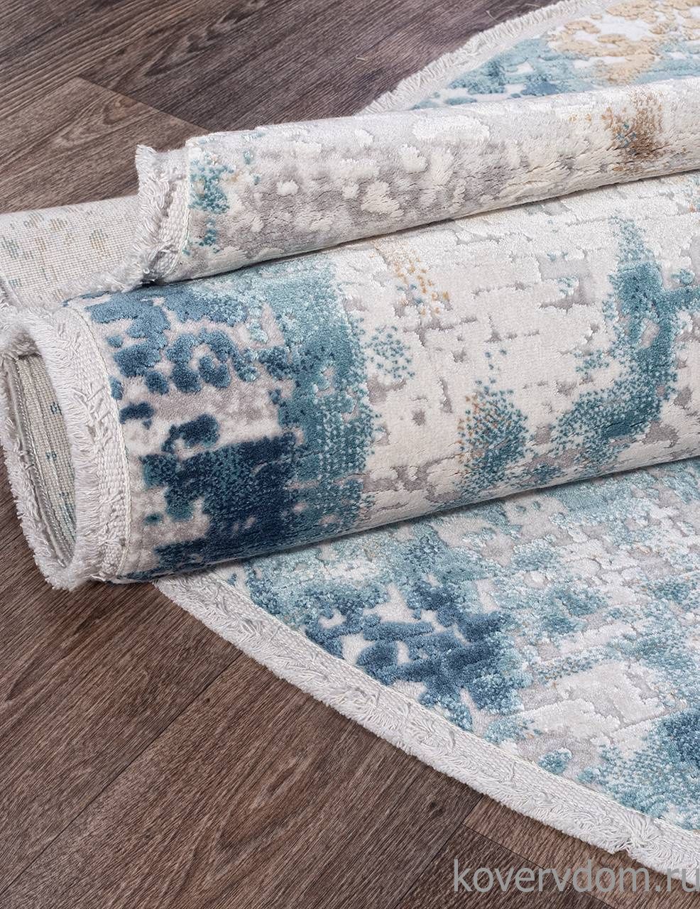 Ковер ALLURES 12004 CREAM / BLUE Овал