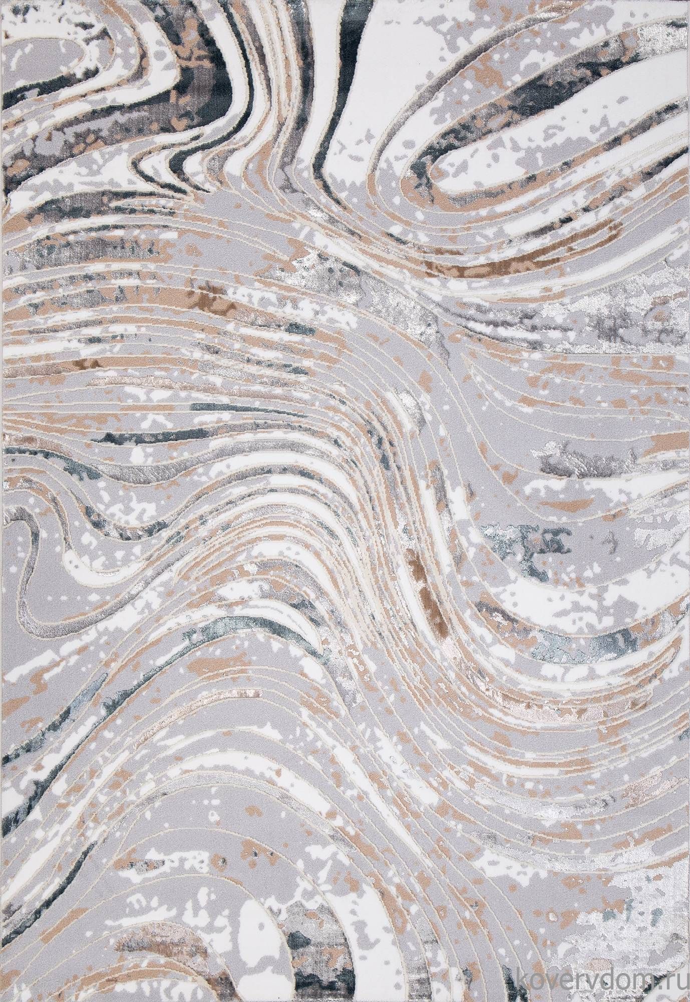 Ковер PERU C070A D.GREY SHIRINK / BLUE FDY