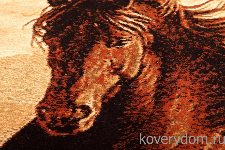 Шерстяной пейзажный ковер Hunnu 6S1137 122 скакун Шерстяной пейзажный ковер Hunnu 6S1137 122 скакун