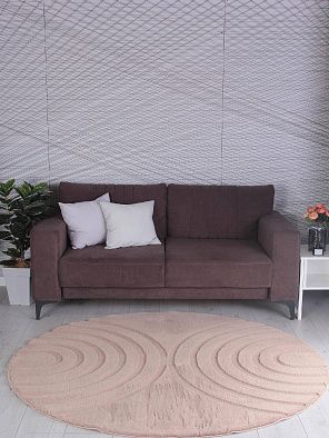 Ковер RABBIT CARVING PX4005 BROWN / BROWN Круг