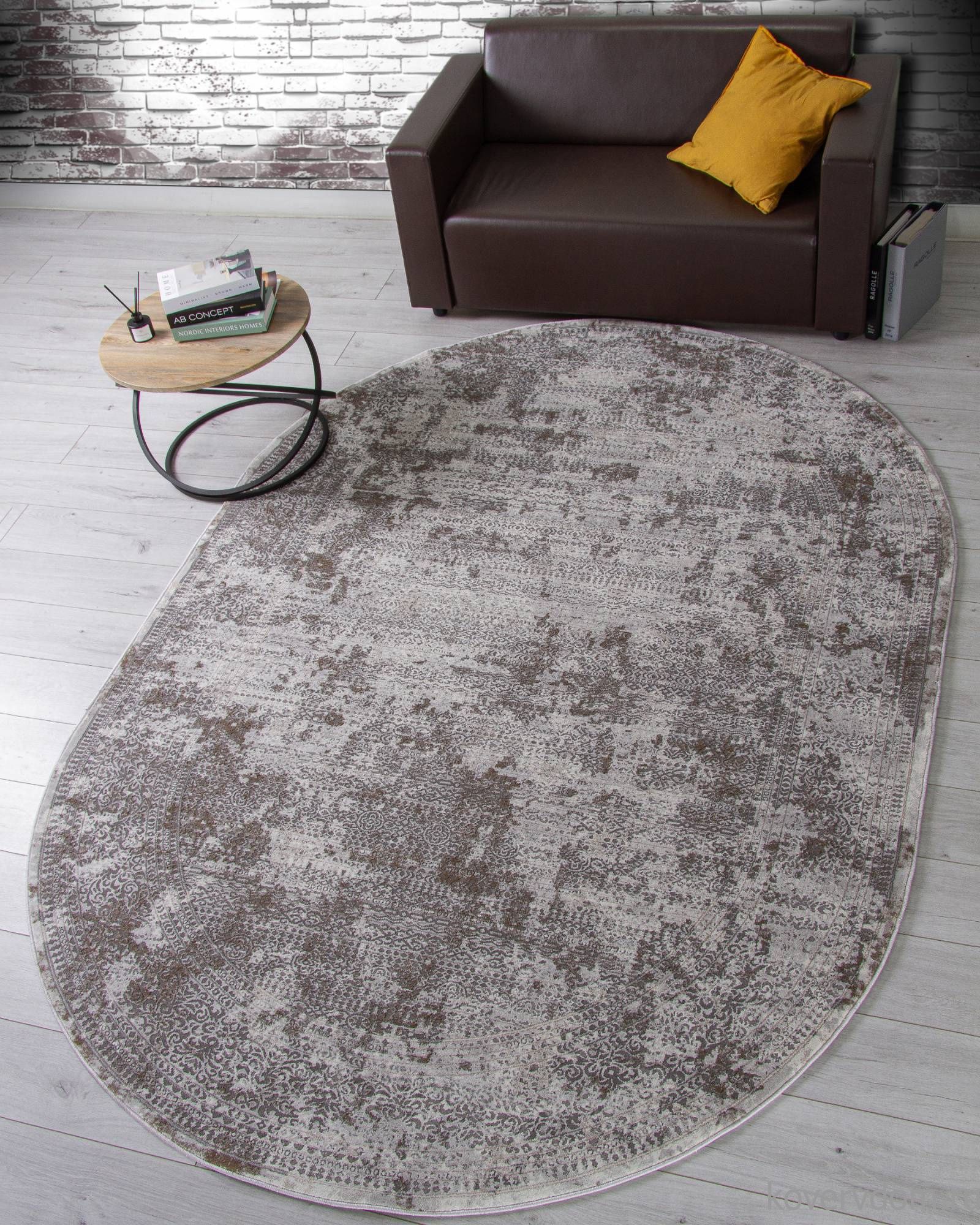 Ковер GRAFF F239 GRAY-BEIGE Овал