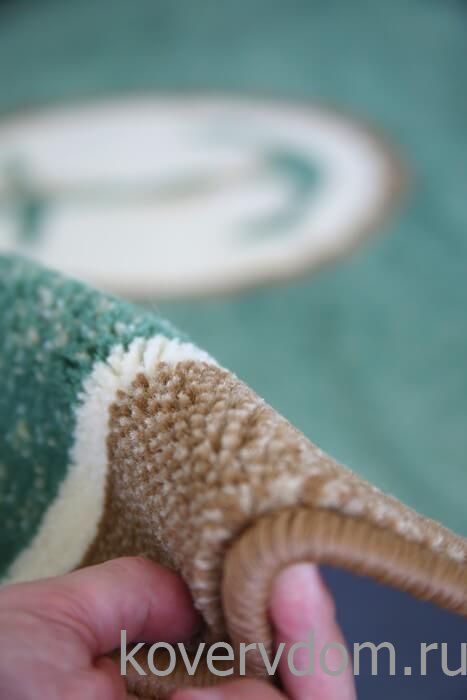 Ковер МОРСКОЙ зеленый цвет с меланжем